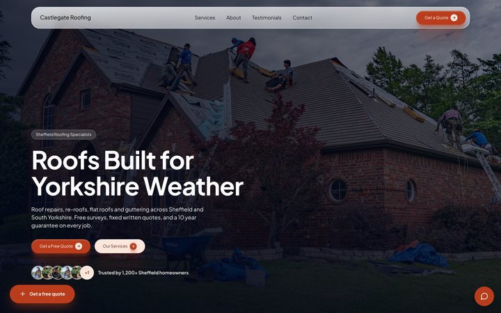 Castlegate Roofing template