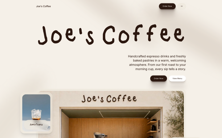 Coffee Shop template
