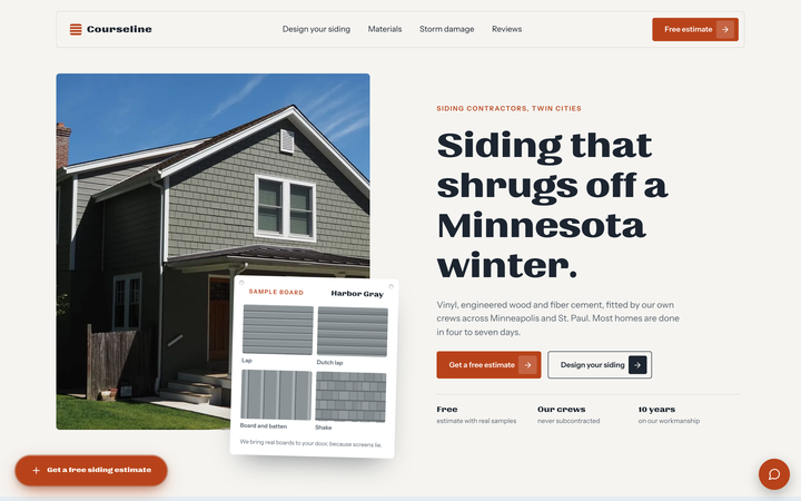Courseline Siding template