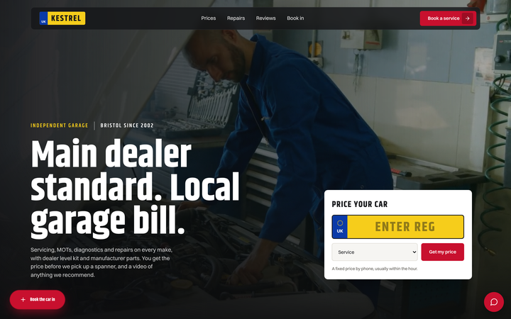 Kestrel Autos template