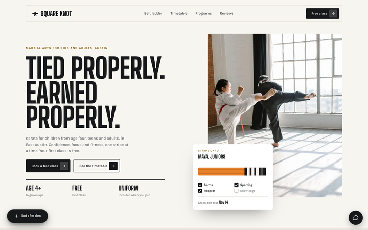 Square Knot Martial Arts template