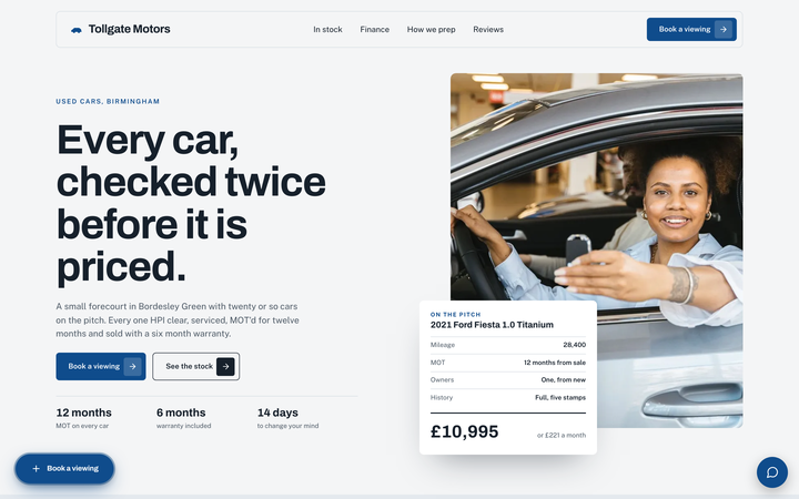Tollgate Motors template