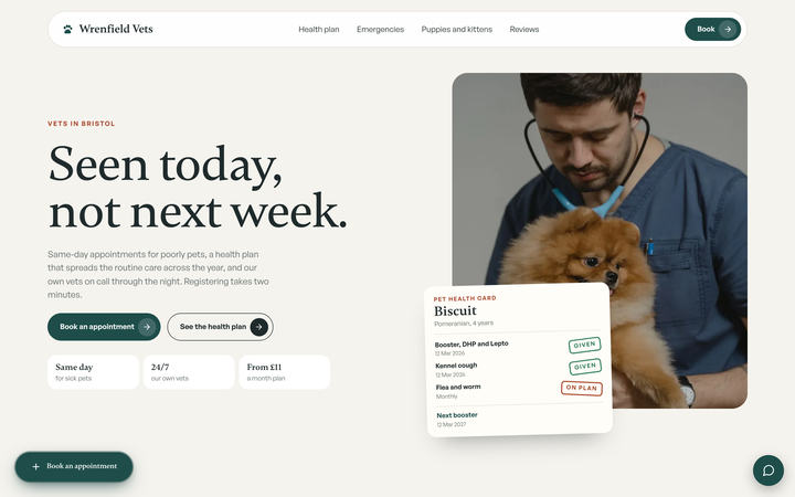 Wrenfield Vets template