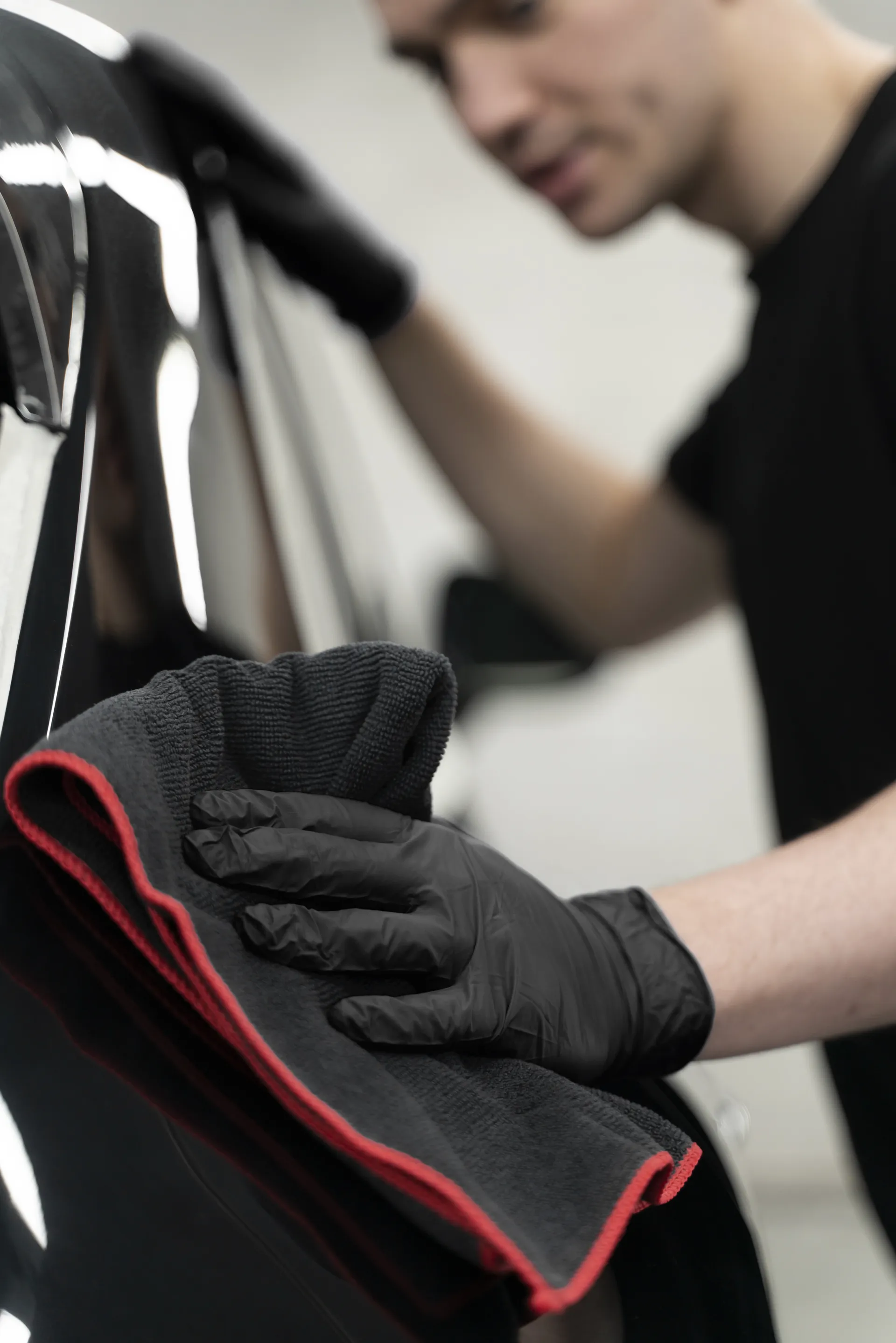 Ceramic coating being applied to paintwork