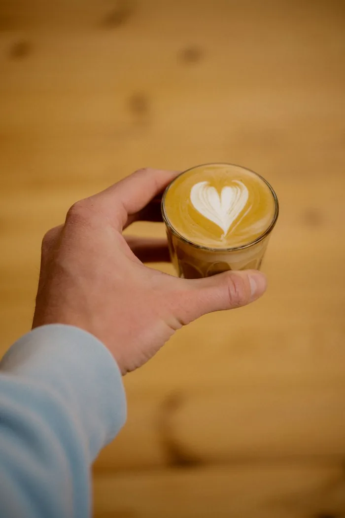 Cortado in a small glass