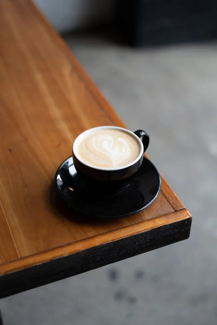 Flat white with latte art