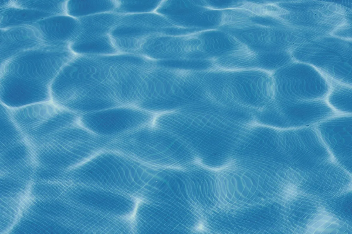 Clear balanced pool water