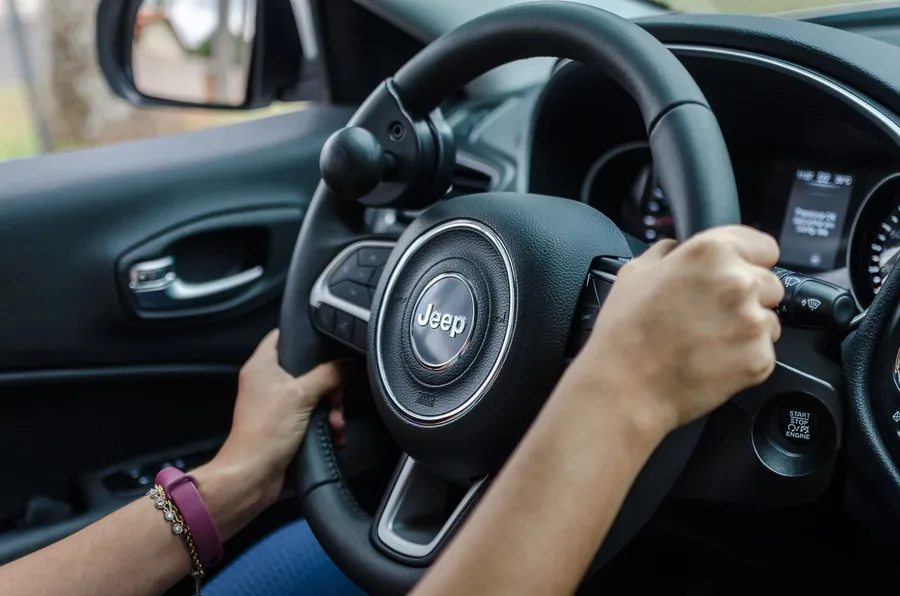 Hands steady on the steering wheel