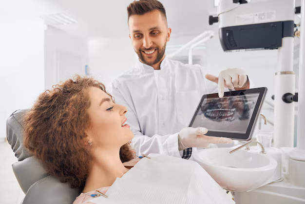 Digital dental scanning equipment in use