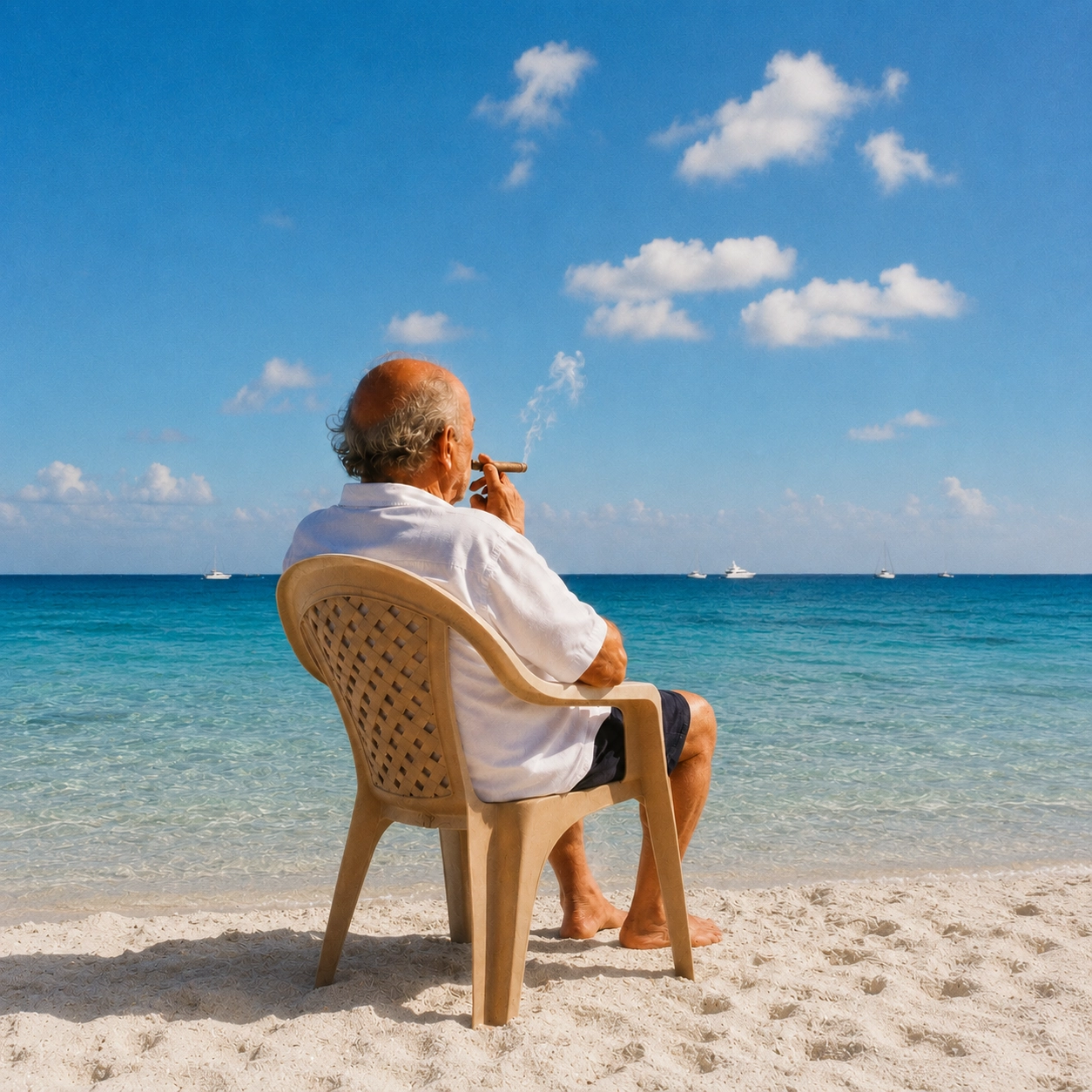 Beach Beige monoblock chair