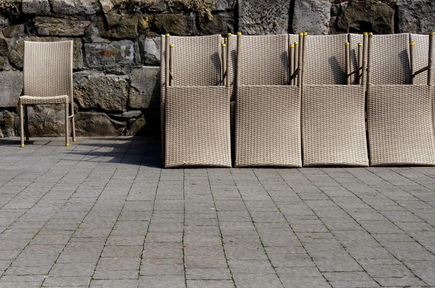 The same style of paving after cleaning, clean and even in colour