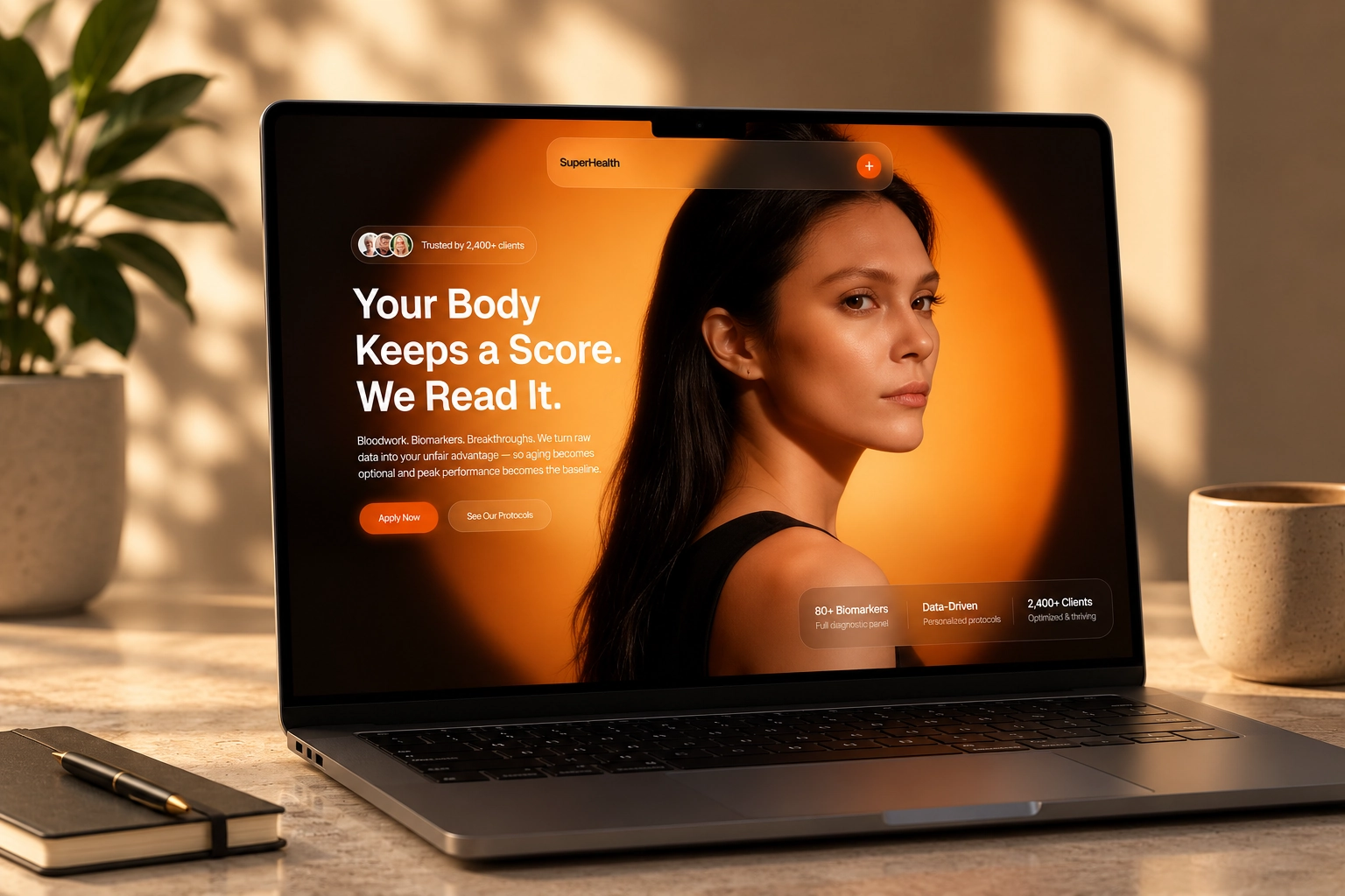 Vitality Wellness project screenshot